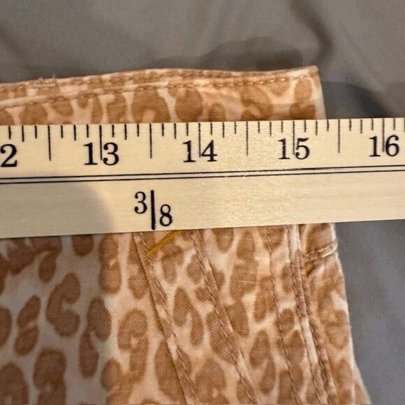 Anthropologie Wanderer Utility Pants Belted Leopard Print Stretch Size 29 - Picture 13 of 16